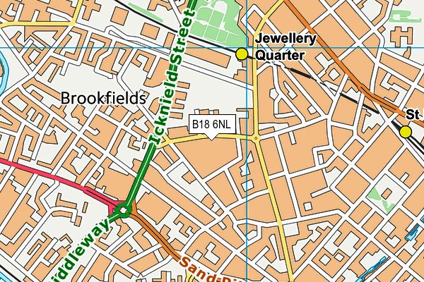B18 6NL map - OS VectorMap District (Ordnance Survey) B18 6NL map - OS VectorMap District (Ordnance Survey)