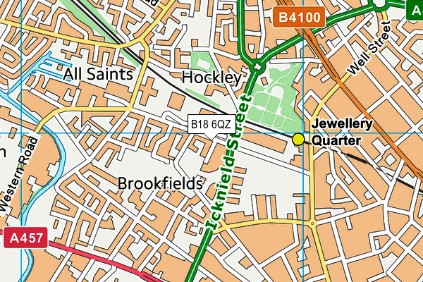 B18 6QZ map - OS VectorMap District (Ordnance Survey) B18 6QZ map - OS VectorMap District (Ordnance Survey)