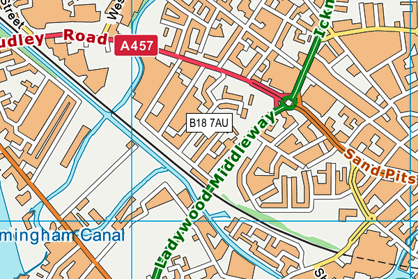 B18 7AU map - OS VectorMap District (Ordnance Survey) B18 7AU map - OS VectorMap District (Ordnance Survey)