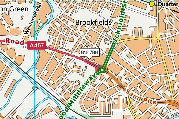 B18 7BH map - OS VectorMap District (Ordnance Survey) B18 7BH map - OS VectorMap District (Ordnance Survey)