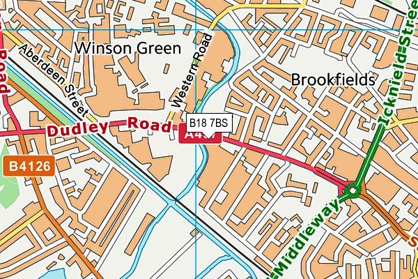 B18 7BS map - OS VectorMap District (Ordnance Survey) B18 7BS map - OS VectorMap District (Ordnance Survey)