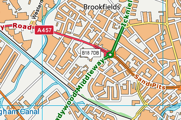 B18 7DB map - OS VectorMap District (Ordnance Survey) B18 7DB map - OS VectorMap District (Ordnance Survey)