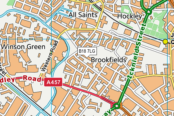 B18 7LG map - OS VectorMap District (Ordnance Survey) B18 7LG map - OS VectorMap District (Ordnance Survey)