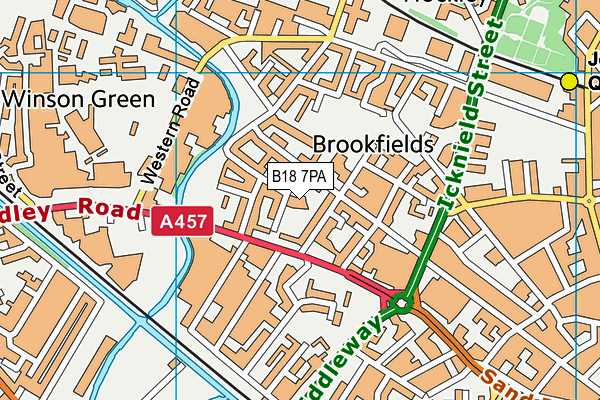 B18 7PA map - OS VectorMap District (Ordnance Survey) B18 7PA map - OS VectorMap District (Ordnance Survey)