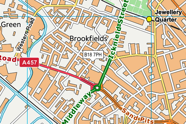 B18 7PH map - OS VectorMap District (Ordnance Survey) B18 7PH map - OS VectorMap District (Ordnance Survey)
