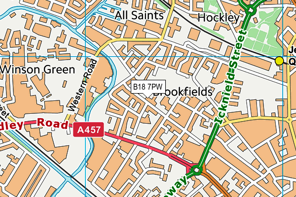 B18 7PW map - OS VectorMap District (Ordnance Survey) B18 7PW map - OS VectorMap District (Ordnance Survey)