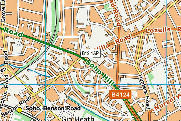 B19 1AP map - OS VectorMap District (Ordnance Survey) B19 1AP map - OS VectorMap District (Ordnance Survey)