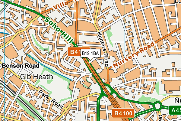 B19 1BA map - OS VectorMap District (Ordnance Survey) B19 1BA map - OS VectorMap District (Ordnance Survey)