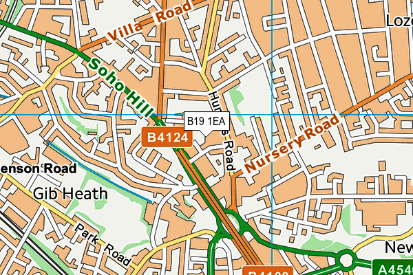 B19 1EA map - OS VectorMap District (Ordnance Survey) B19 1EA map - OS VectorMap District (Ordnance Survey)