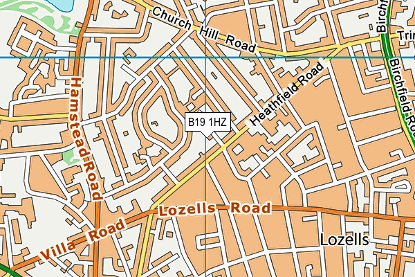 B19 1HZ map - OS VectorMap District (Ordnance Survey) B19 1HZ map - OS VectorMap District (Ordnance Survey)