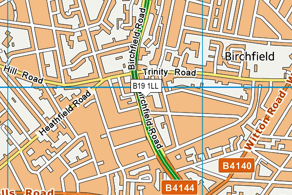 B19 1LL map - OS VectorMap District (Ordnance Survey) B19 1LL map - OS VectorMap District (Ordnance Survey)
