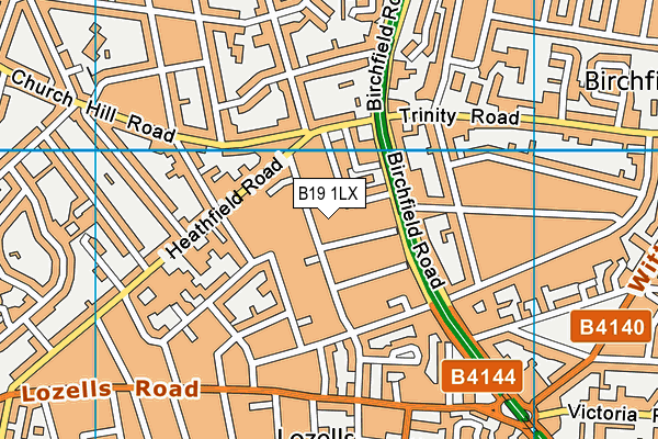 B19 1LX map - OS VectorMap District (Ordnance Survey) B19 1LX map - OS VectorMap District (Ordnance Survey)