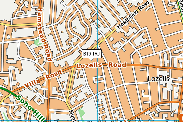 B19 1RJ map - OS VectorMap District (Ordnance Survey) B19 1RJ map - OS VectorMap District (Ordnance Survey)