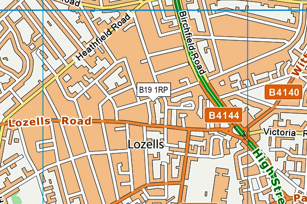 B19 1RP map - OS VectorMap District (Ordnance Survey) B19 1RP map - OS VectorMap District (Ordnance Survey)