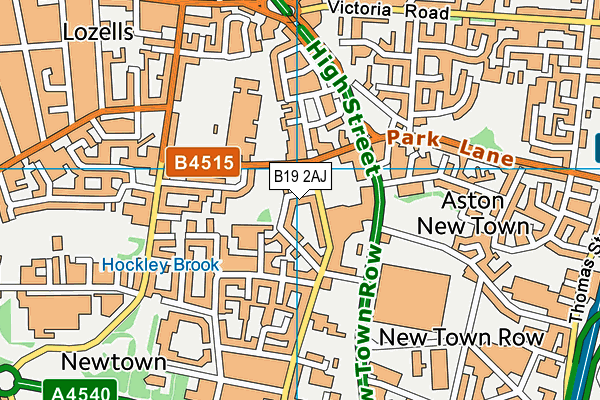 B19 2AJ map - OS VectorMap District (Ordnance Survey) B19 2AJ map - OS VectorMap District (Ordnance Survey)