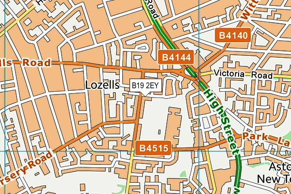 B19 2EY map - OS VectorMap District (Ordnance Survey) B19 2EY map - OS VectorMap District (Ordnance Survey)