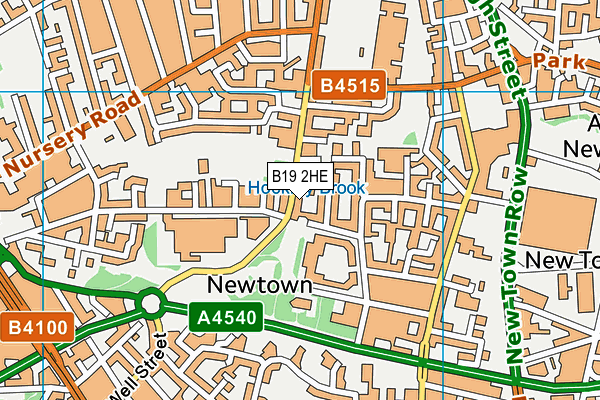 B19 2HE map - OS VectorMap District (Ordnance Survey) B19 2HE map - OS VectorMap District (Ordnance Survey)