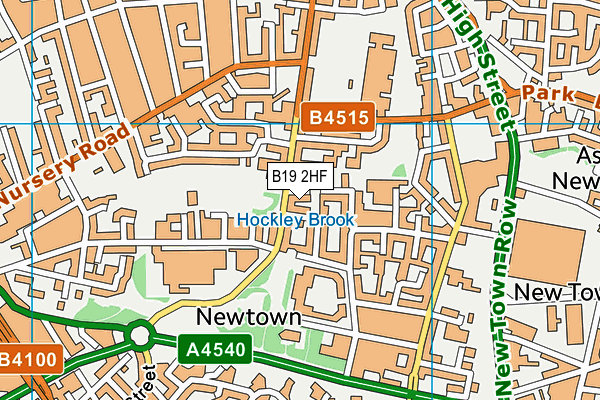 B19 2HF map - OS VectorMap District (Ordnance Survey) B19 2HF map - OS VectorMap District (Ordnance Survey)