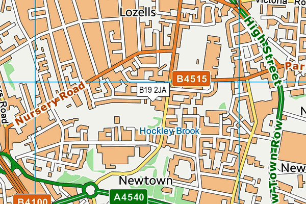 B19 2JA map - OS VectorMap District (Ordnance Survey) B19 2JA map - OS VectorMap District (Ordnance Survey)