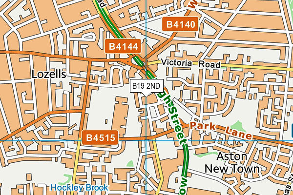 B19 2ND map - OS VectorMap District (Ordnance Survey) B19 2ND map - OS VectorMap District (Ordnance Survey)