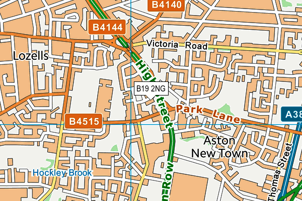 B19 2NG map - OS VectorMap District (Ordnance Survey) B19 2NG map - OS VectorMap District (Ordnance Survey)