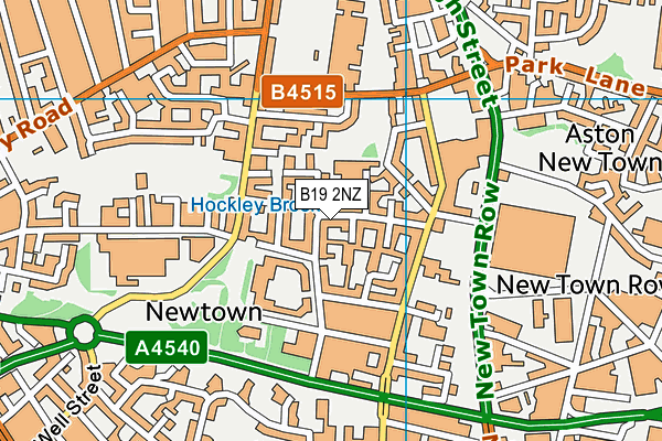 B19 2NZ map - OS VectorMap District (Ordnance Survey) B19 2NZ map - OS VectorMap District (Ordnance Survey)