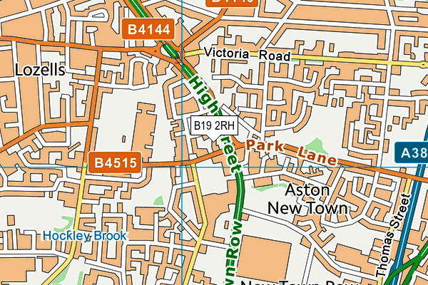 B19 2RH map - OS VectorMap District (Ordnance Survey) B19 2RH map - OS VectorMap District (Ordnance Survey)
