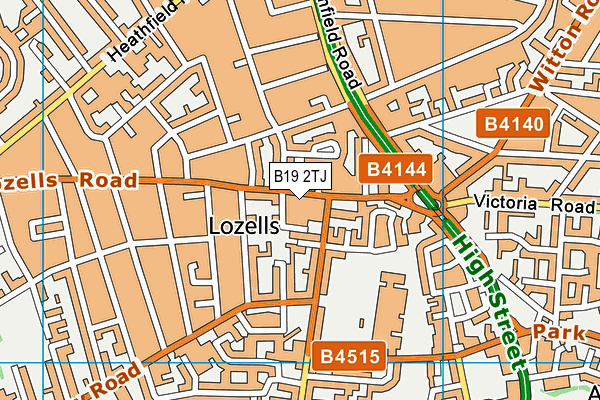 B19 2TJ map - OS VectorMap District (Ordnance Survey) B19 2TJ map - OS VectorMap District (Ordnance Survey)