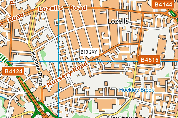 B19 2XY map - OS VectorMap District (Ordnance Survey)