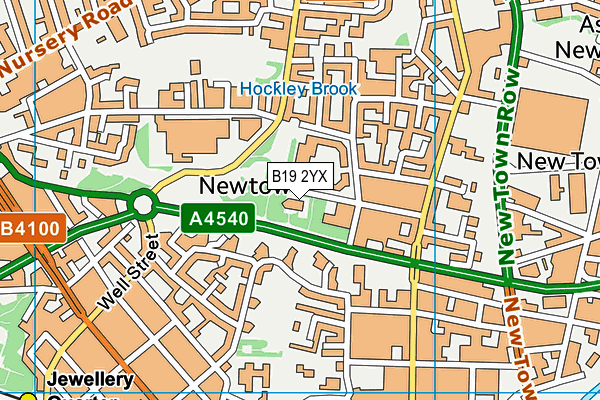 B19 2YX map - OS VectorMap District (Ordnance Survey) B19 2YX map - OS VectorMap District (Ordnance Survey)