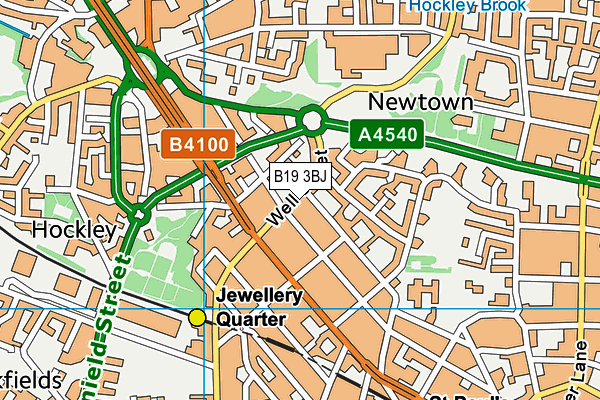 B19 3BJ map - OS VectorMap District (Ordnance Survey) B19 3BJ map - OS VectorMap District (Ordnance Survey)