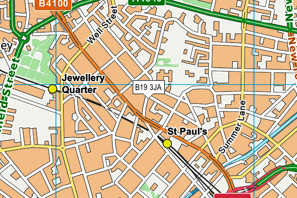 B19 3JA map - OS VectorMap District (Ordnance Survey) B19 3JA map - OS VectorMap District (Ordnance Survey)