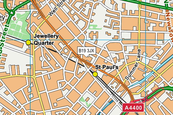 B19 3JX map - OS VectorMap District (Ordnance Survey) B19 3JX map - OS VectorMap District (Ordnance Survey)