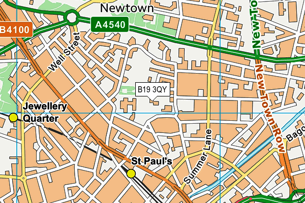 B19 3QY map - OS VectorMap District (Ordnance Survey) B19 3QY map - OS VectorMap District (Ordnance Survey)