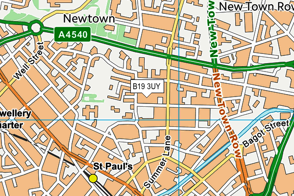 B19 3UY map - OS VectorMap District (Ordnance Survey) B19 3UY map - OS VectorMap District (Ordnance Survey)