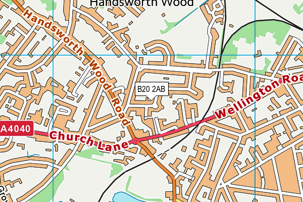B20 2AB map - OS VectorMap District (Ordnance Survey) B20 2AB map - OS VectorMap District (Ordnance Survey)
