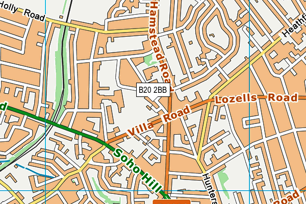 B20 2BB map - OS VectorMap District (Ordnance Survey)