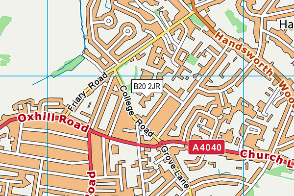 B20 2JR map - OS VectorMap District (Ordnance Survey) B20 2JR map - OS VectorMap District (Ordnance Survey)