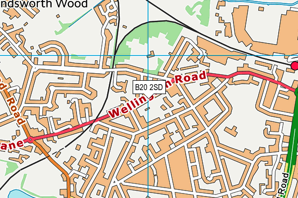B20 2SD map - OS VectorMap District (Ordnance Survey)