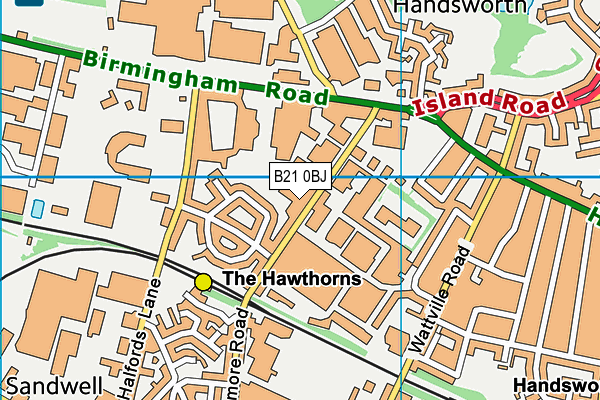 B21 0BJ map - OS VectorMap District (Ordnance Survey) B21 0BJ map - OS VectorMap District (Ordnance Survey)