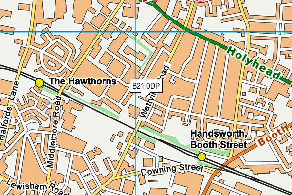 B21 0DP map - OS VectorMap District (Ordnance Survey)