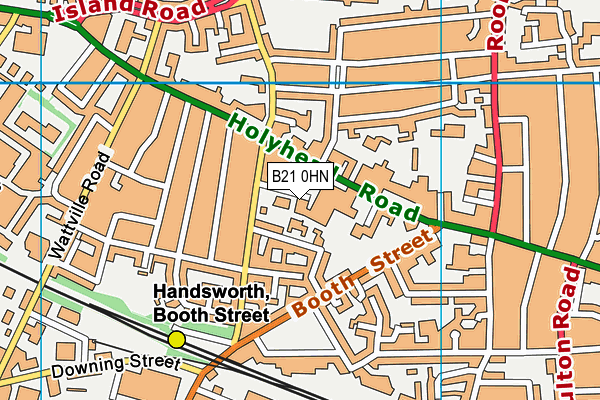 B21 0HN map - OS VectorMap District (Ordnance Survey)