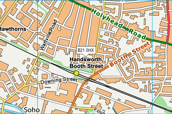 B21 0HX map - OS VectorMap District (Ordnance Survey) B21 0HX map - OS VectorMap District (Ordnance Survey)