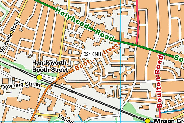 B21 0NH map - OS VectorMap District (Ordnance Survey) B21 0NH map - OS VectorMap District (Ordnance Survey)