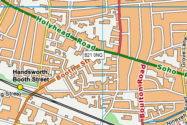 B21 0NQ map - OS VectorMap District (Ordnance Survey)