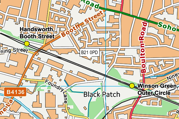 B21 0PD map - OS VectorMap District (Ordnance Survey) B21 0PD map - OS VectorMap District (Ordnance Survey)