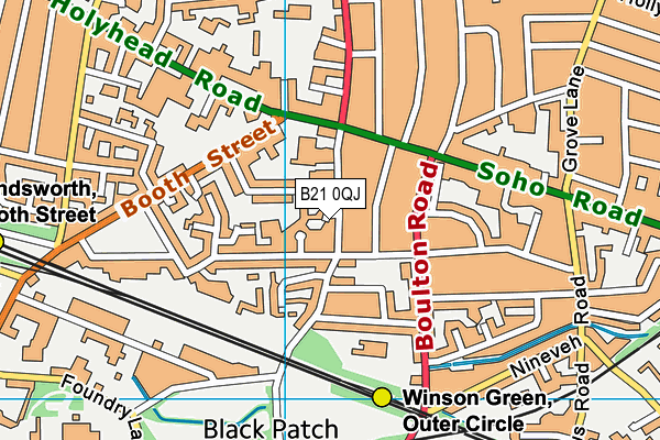 B21 0QJ map - OS VectorMap District (Ordnance Survey) B21 0QJ map - OS VectorMap District (Ordnance Survey)
