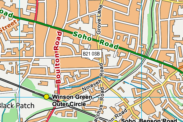 B21 0SB map - OS VectorMap District (Ordnance Survey) B21 0SB map - OS VectorMap District (Ordnance Survey)