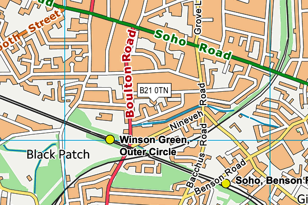 B21 0TN map - OS VectorMap District (Ordnance Survey) B21 0TN map - OS VectorMap District (Ordnance Survey)