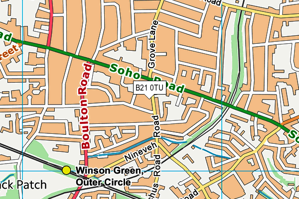 B21 0TU map - OS VectorMap District (Ordnance Survey) B21 0TU map - OS VectorMap District (Ordnance Survey)